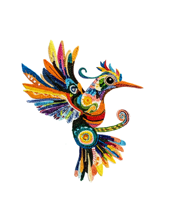 Alebrije colibrí en hilo