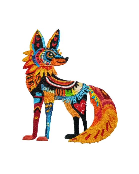 Alebrije coyote en hilo