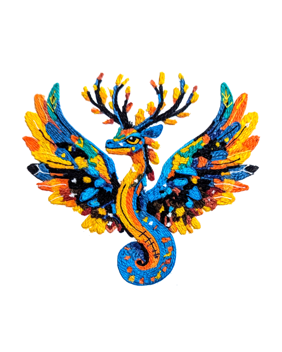 Alebrije dragón en hilo